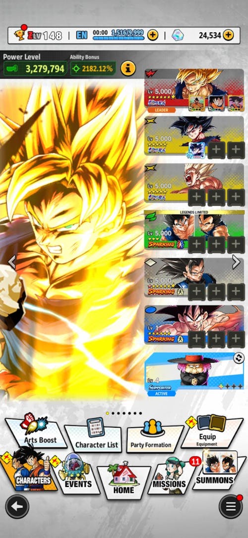 Dragon Ball Legends Farmed Account [Android]