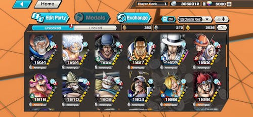 Triple EX Combo OPBR Reroll Account [Global]