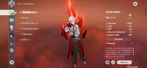 Arlecchino Genshin Impact Starter Account