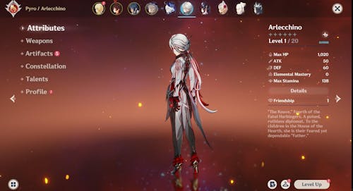 Arlecchino Genshin Impact Starter Account