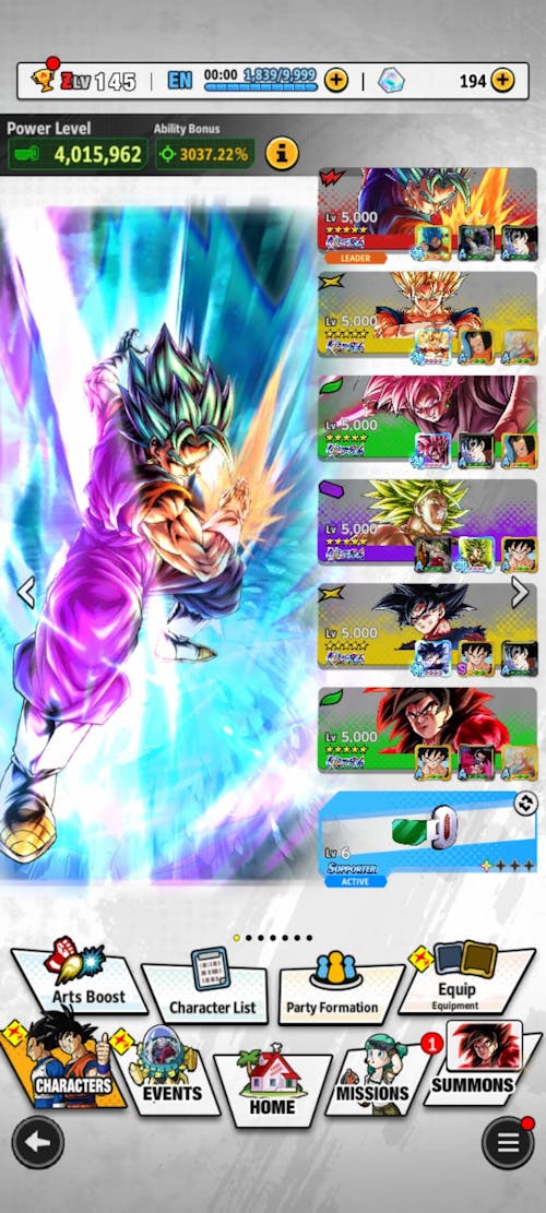 Dragon Ball Legends Farmed Account [Android]