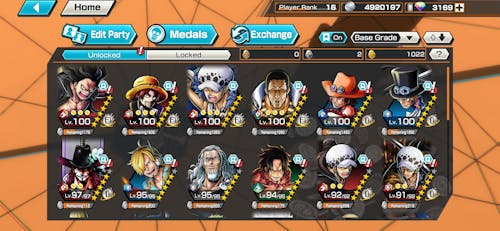 Triple EX Combo OPBR Reroll Account [Global]