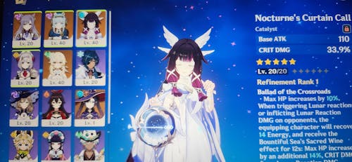 Columbina Genshin Impact Farmed Starter Account