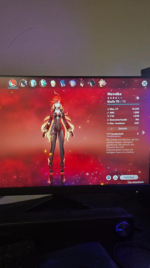 Mavuika Genshin Impact Farmed Starter Account