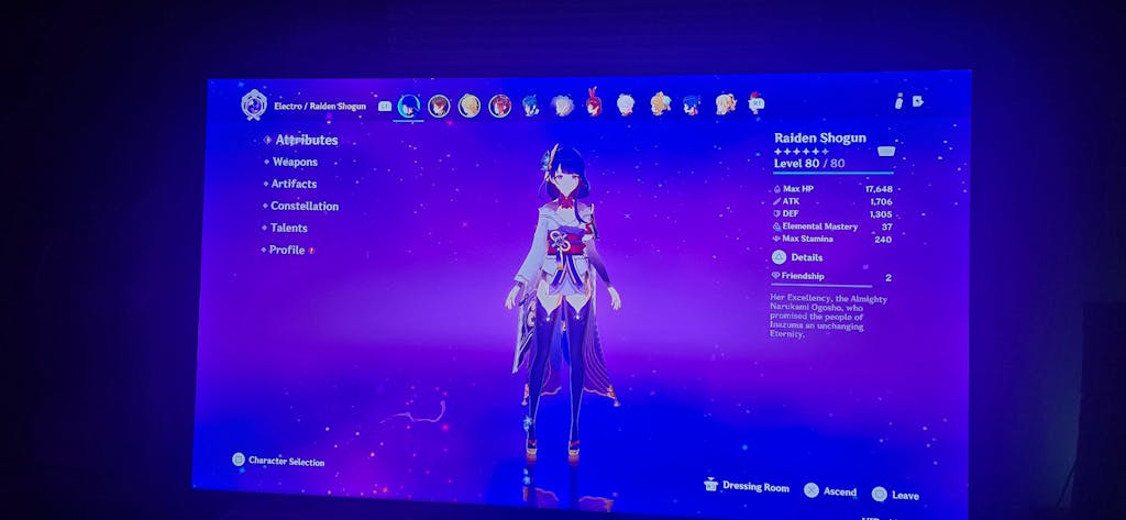 Raiden Shogun with Engulfing Lightning - Genshin Reroll Account