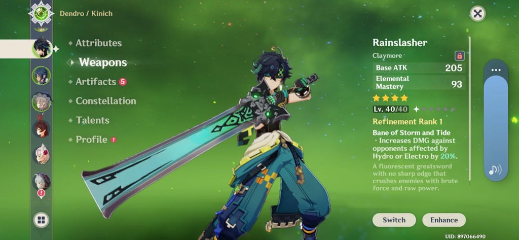 Kinich Genshin Impact Farmed Account