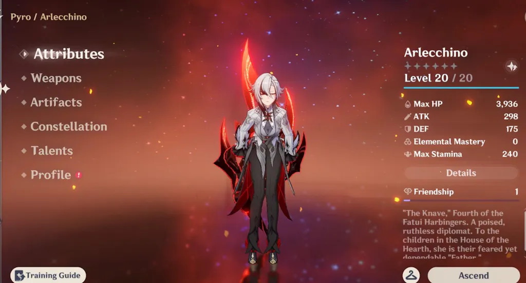 Arlecchino Genshin Impact Farmed Starter Account