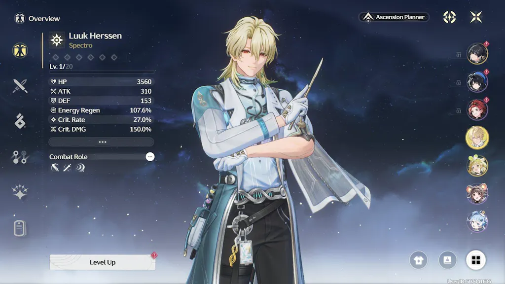 Luuk Account with Astrites - Wuthering Waves