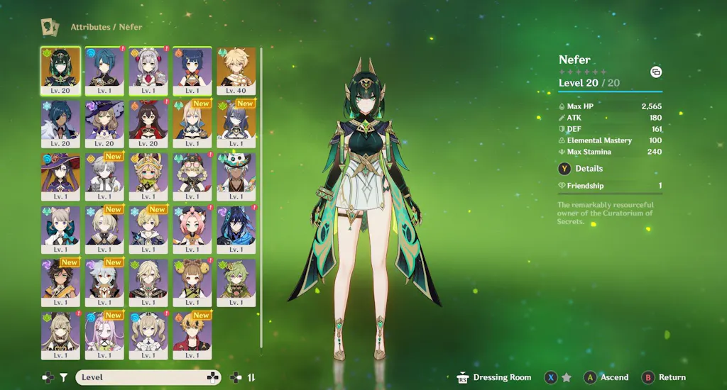 Nefer Genshin Impact Farmed Starter Account