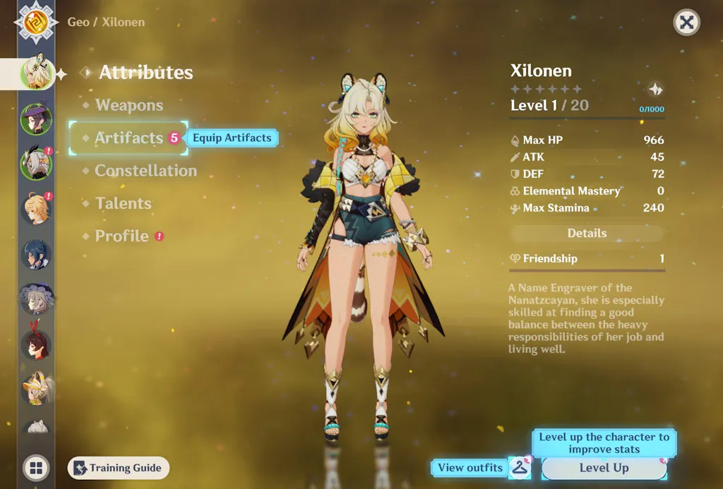 Xilonen Genshin Impact Farmed Account