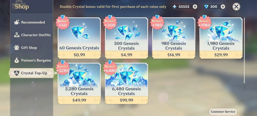 Columbina Genshin Impact Farmed Starter Account