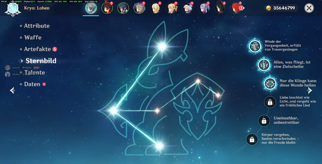 Genshin Impact Wishes Starter Account (Europe)