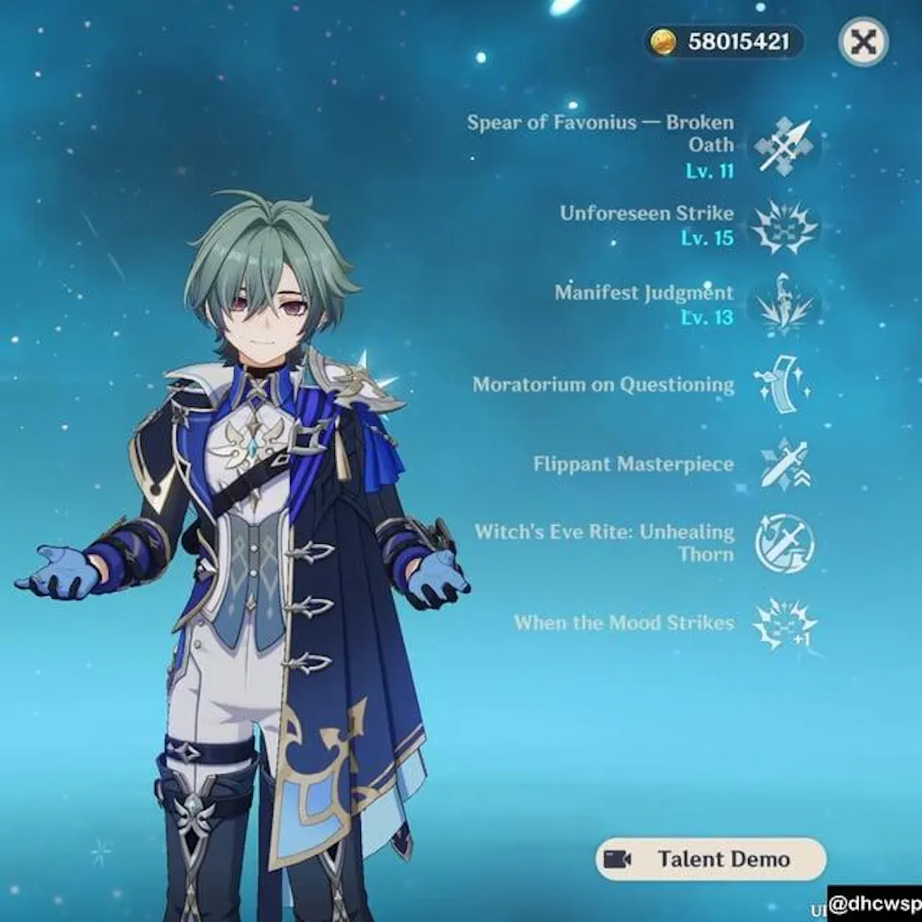 Escoffier Genshin Impact Farmed Starter Account