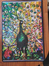 DISPLAYING PEACOCK LOUIS COMFORT TIFFANY 1000 PIECE JIGSAW PUZZLE