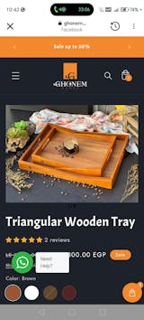 Triangular Wooden Tray