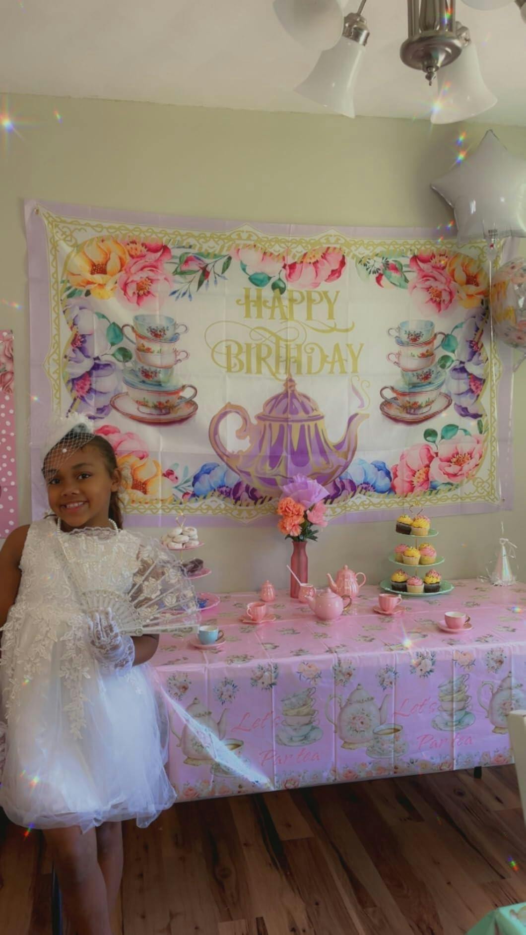 Porcelain Tea Set for Kids - Pearl Pink Party Set Ages 6+ | Giant