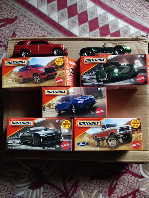 Matchbox 2024 Chevrolet Camaro ZL1 Convertible & Citroen e C4 Diecast Scale Model