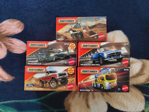 Matchbox 1997 Mclaren F1 GT, Skidster & 1974 Ford F 100 Ranger Diecast Scale Model