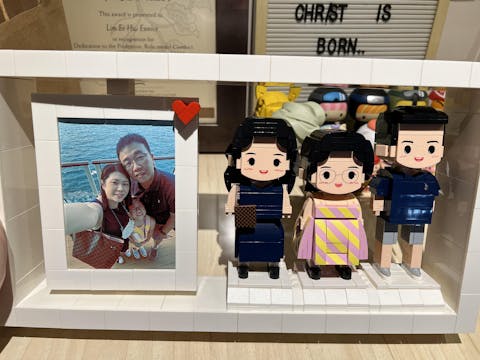 (Family) Customised Mini Blocks - White Frame with Border