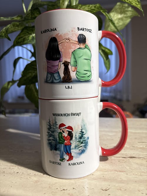 Kubek personalizowany świąteczny dla par #51