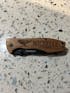 Personalized Oak Wood Pocket Knife with Name and Icon