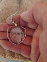 3D Photo Heart Crystal Necklace & Pendant