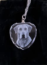 3D Photo Heart Crystal Necklace & Pendant