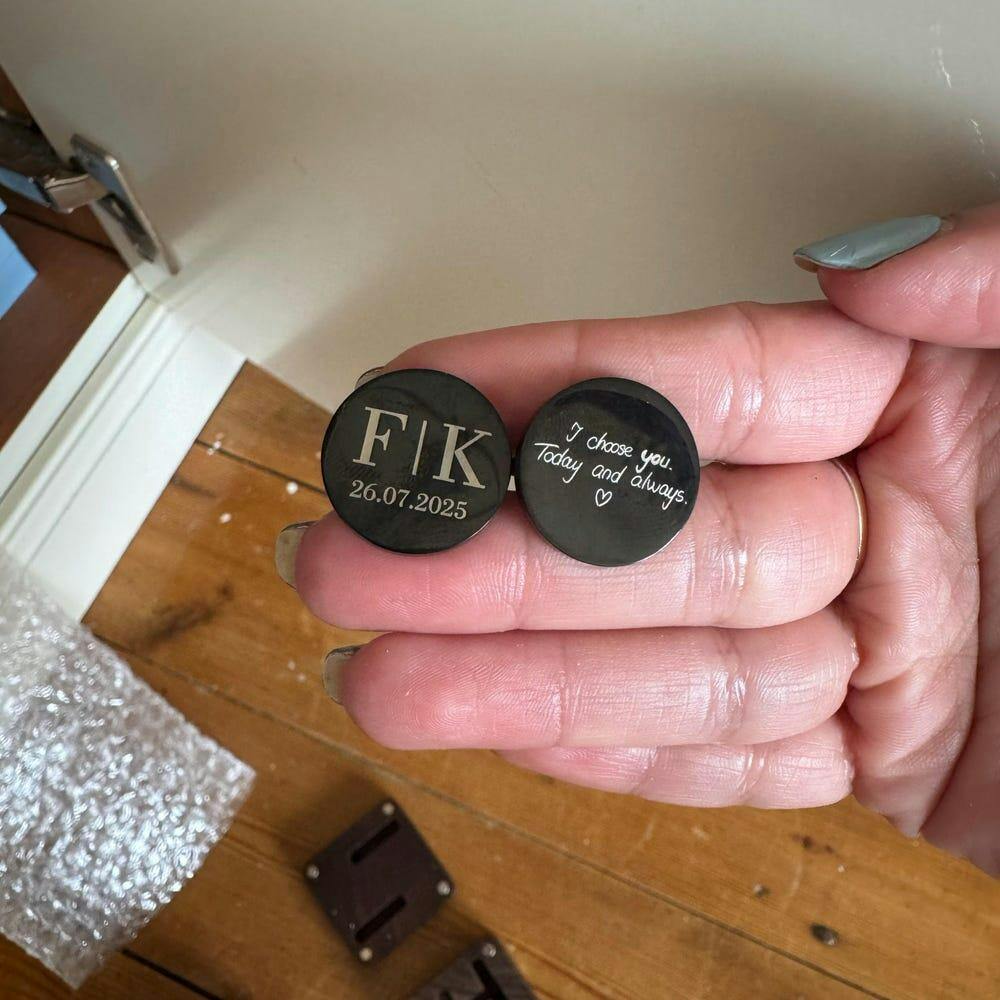 Custom Handwritten Cufflinks Set - Personalized Cufflinks for Any Occasions