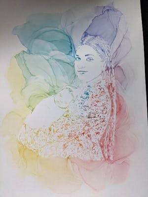 Breastmilk Portrait Painting