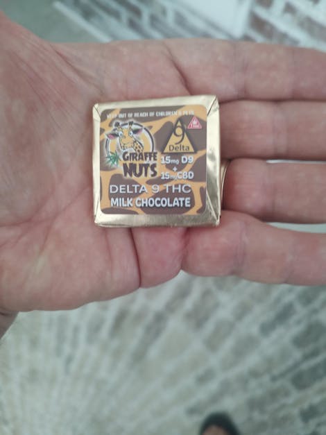 Δ DELTA 9 Milk Chocolate Squares – 15mg D9 THC + 15mg CBD Per Square