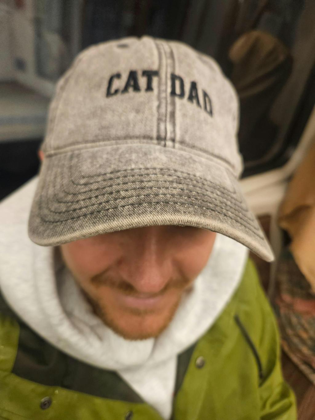 Cat Dad Embroidered Vintage Cap