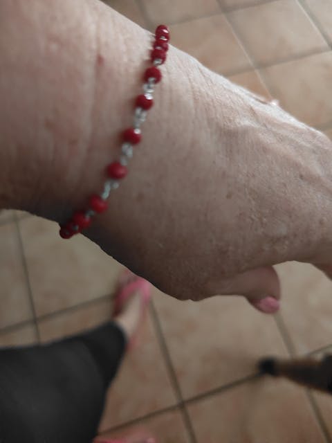 Bracciale rosario rosso semplice