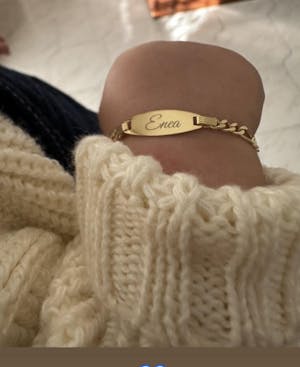 Bracciale targa per neonati 0-2 anni con incisione gratuita
