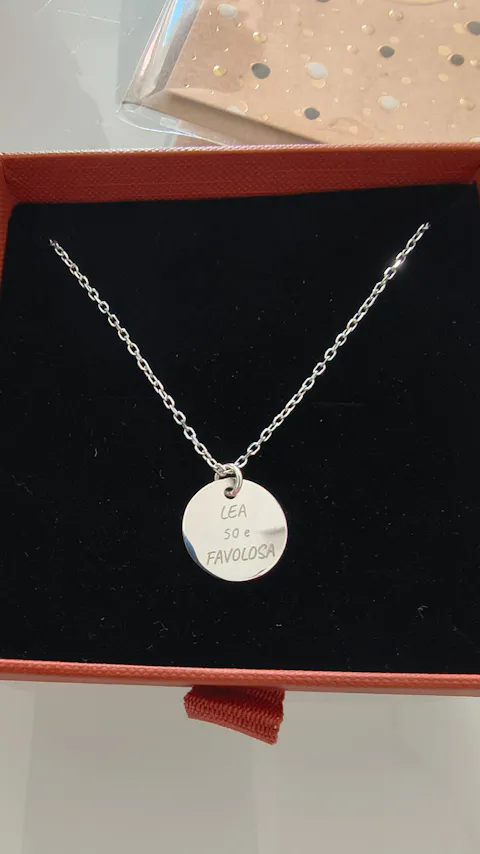 Collana personalizzata con pendente a disco