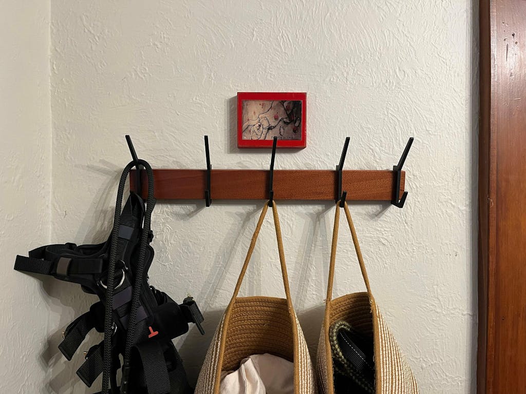 Coat & hat rack - SAPELE (55cm - 21.65)