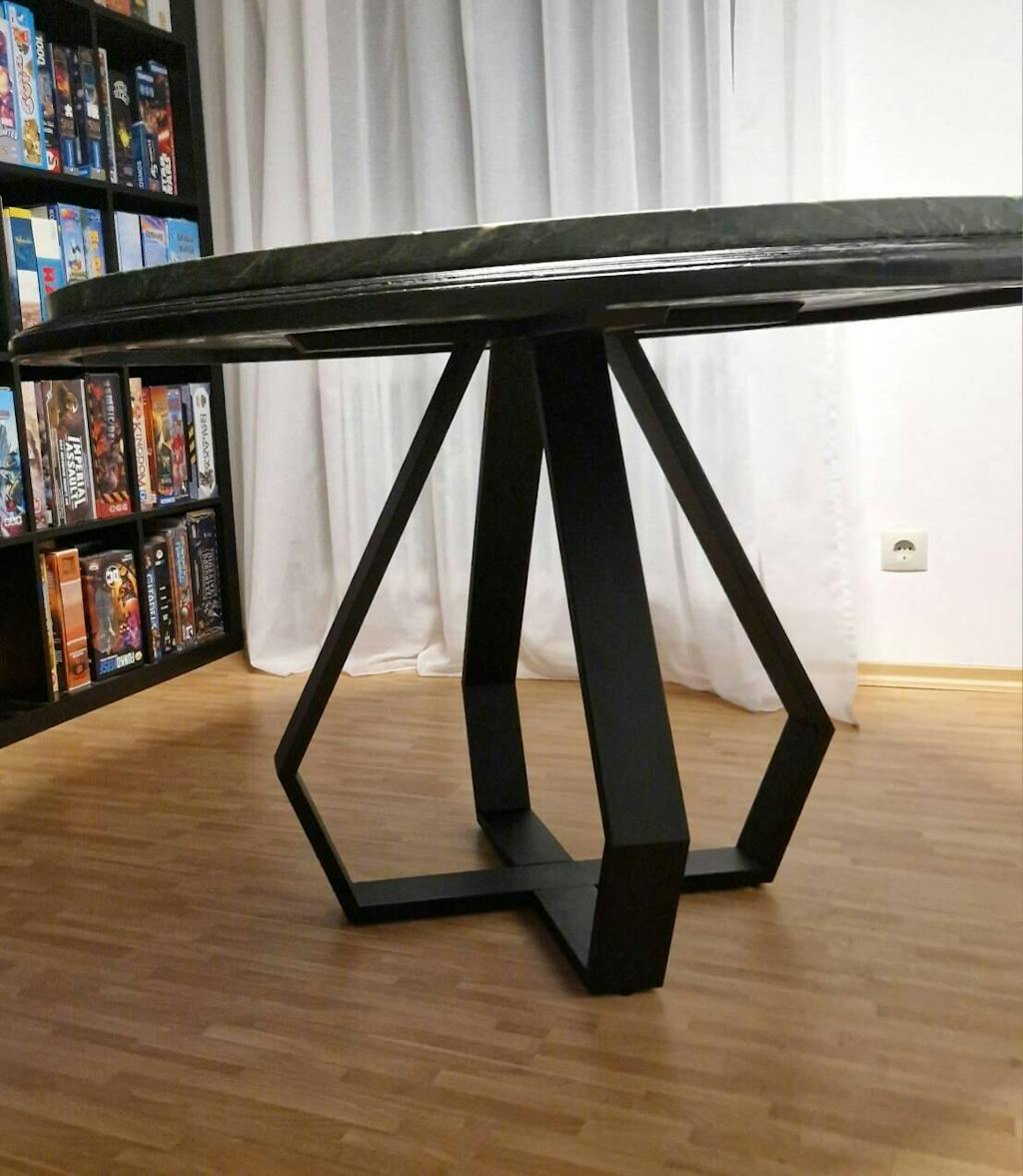 Steel Dining table base for round or square tabletop (28" / 72 cm height)