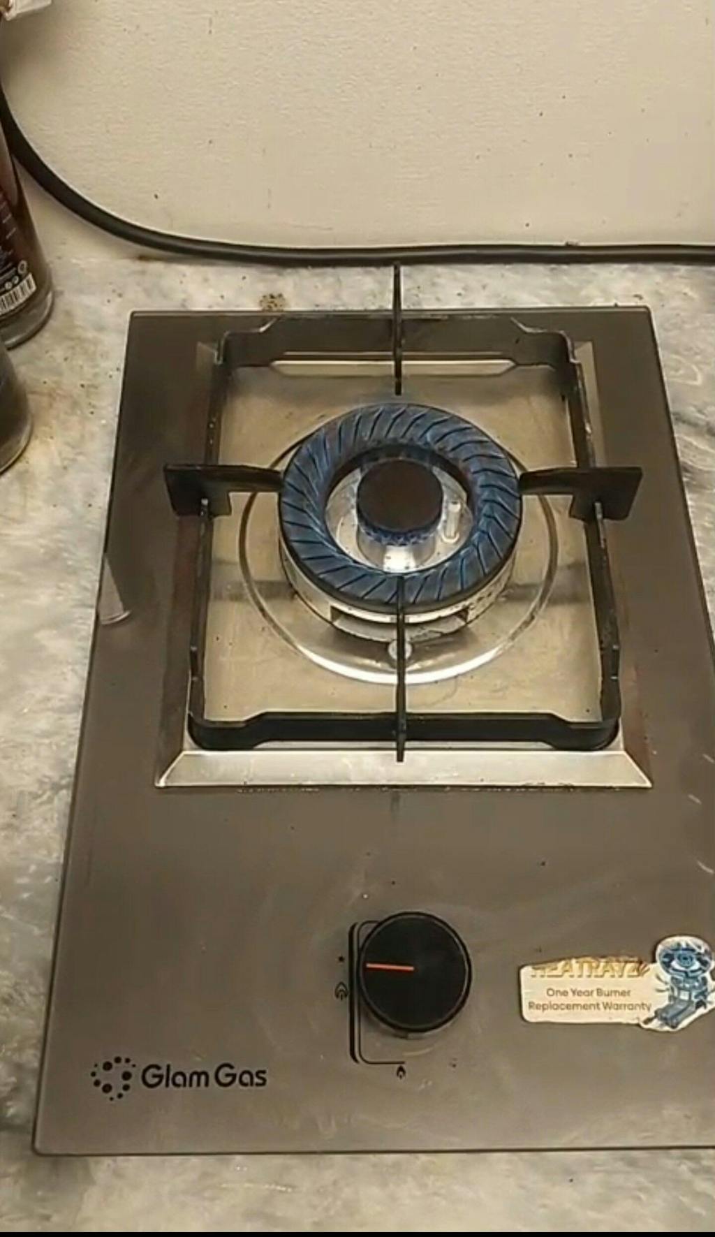 Glam Gas Hob | GG-11 | Stainless Steel | 1 Burner | Kitchen Stove | Gas Stove