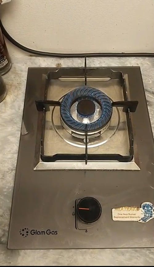 Glam Gas Hob | GG-11 | Stainless Steel | 1 Burner | Kitchen Stove | Gas Stove