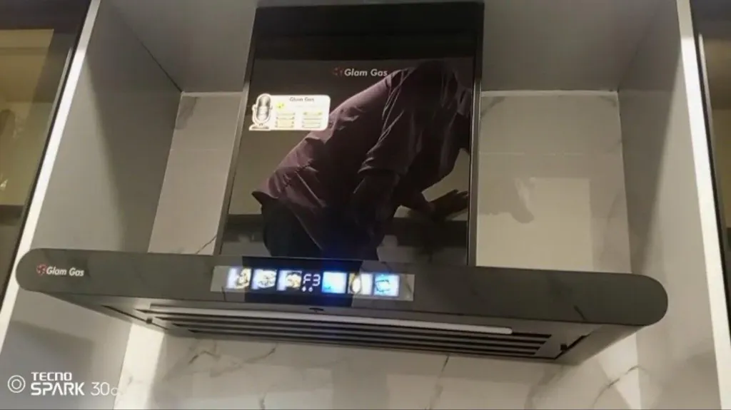 Glam Gas Range Hood | Thunder-12 | Kitchen Hood | T shape Chimney | 75,90 cm