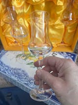  Crystal Limoncello Cordial Glasses, Set of 4, Tall 3.3 oz  Long Stemmed Spirit Glassware for Sipping Aromatic Liquor, After Dinner  Drink, Aperitif, Digestive