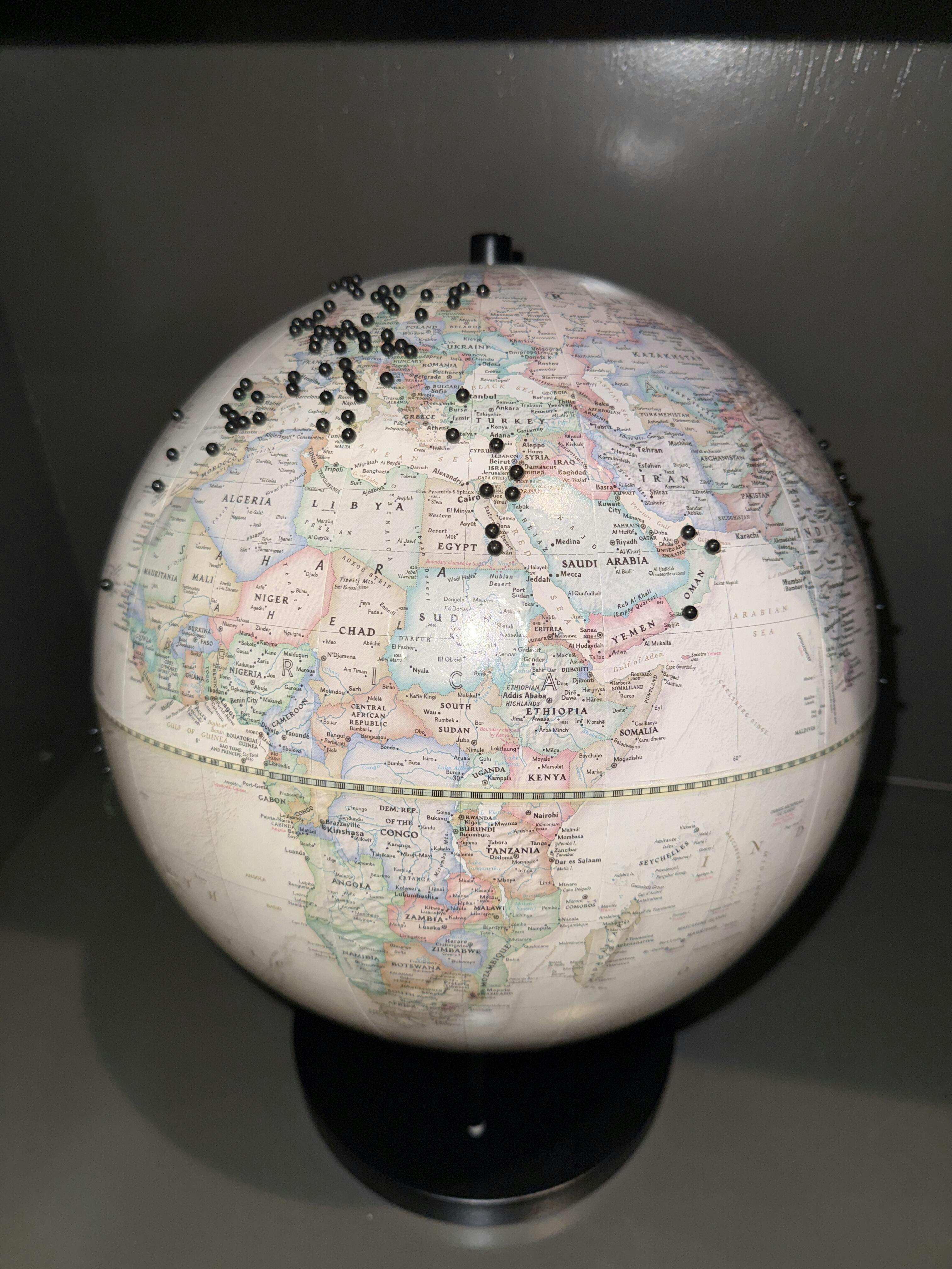 Replogle Pioneer 12-Inch Blue Ocean Raised Relief Desktop Globe