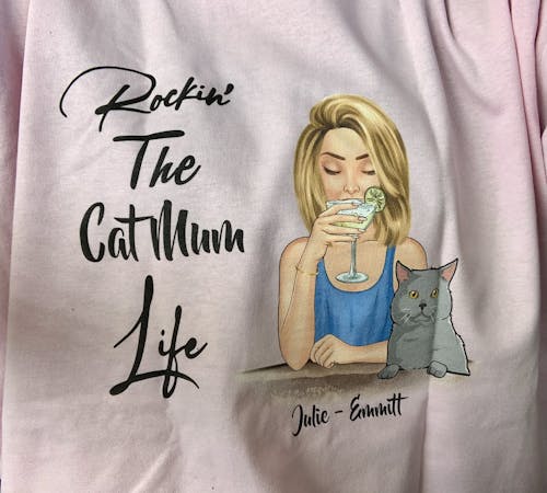 Rockin‘ Cat Mom Life Drink Girl Personalized Shirt AS688