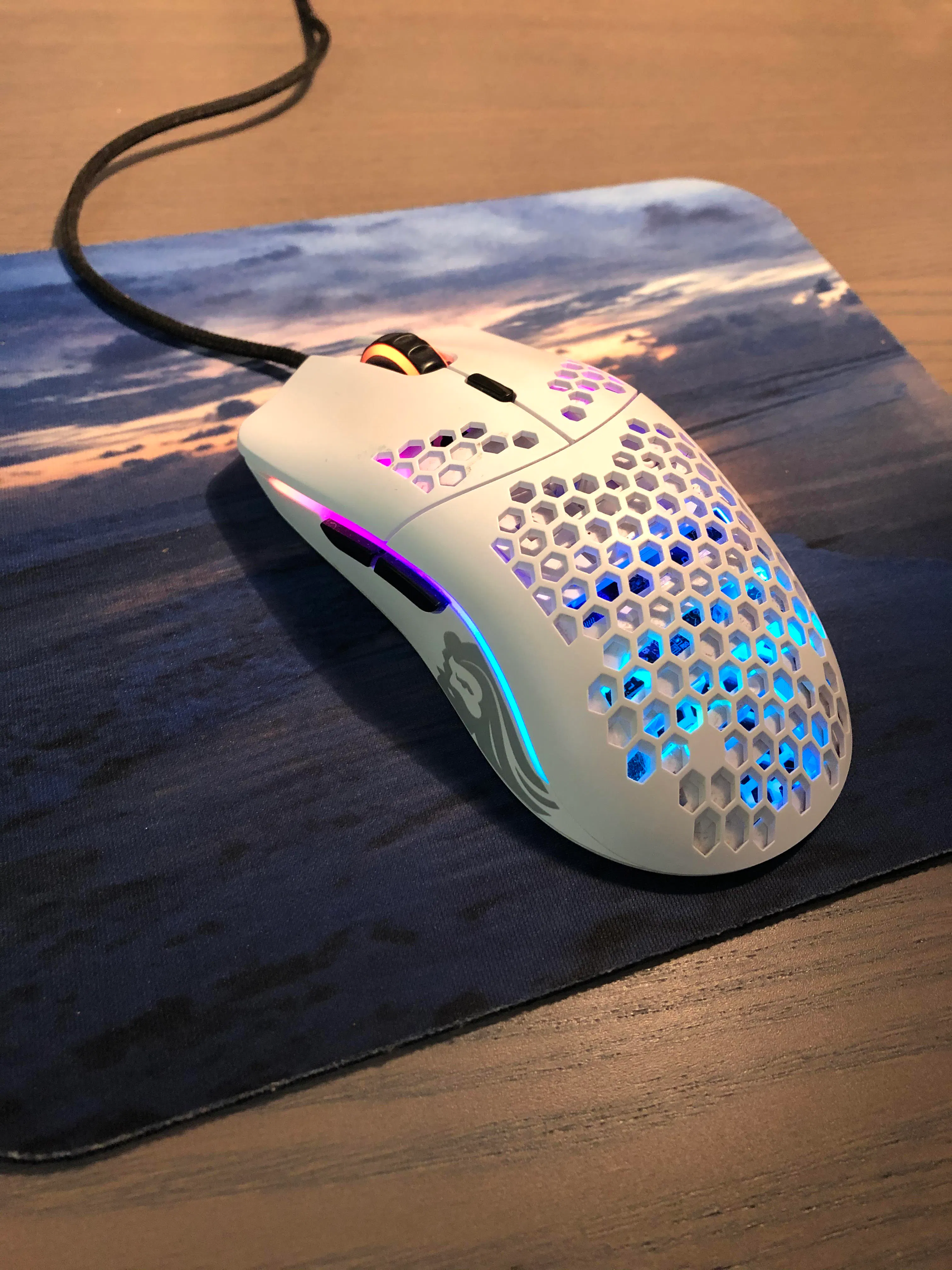 Glorious Model O (Matte White) The World's Lightest RGB Gaming Mouse