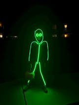 Kid's LED stickman costume by Glowy Zoey