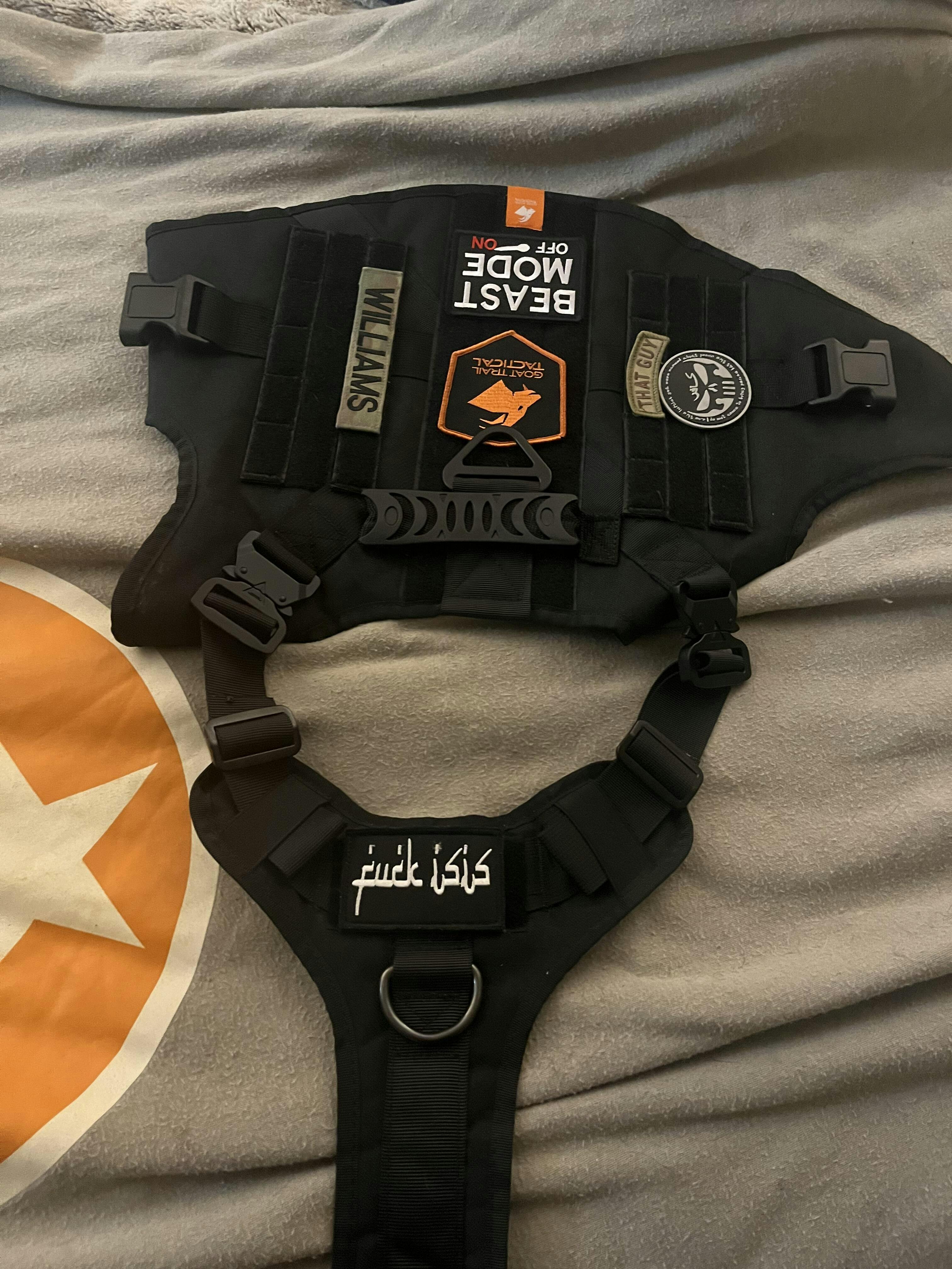 Tactical Dog Backpack & Chew Proof Escape Harness Goat Trail Tactical