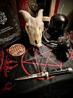 Satanic Pentagram Altar Cloth