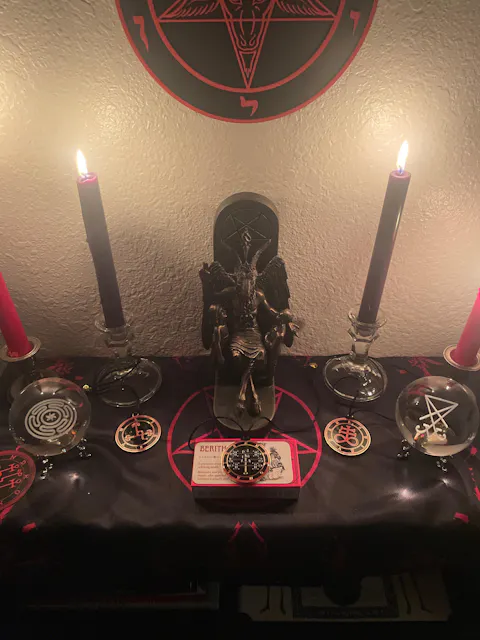 Satanic Pentagram Altar Cloth