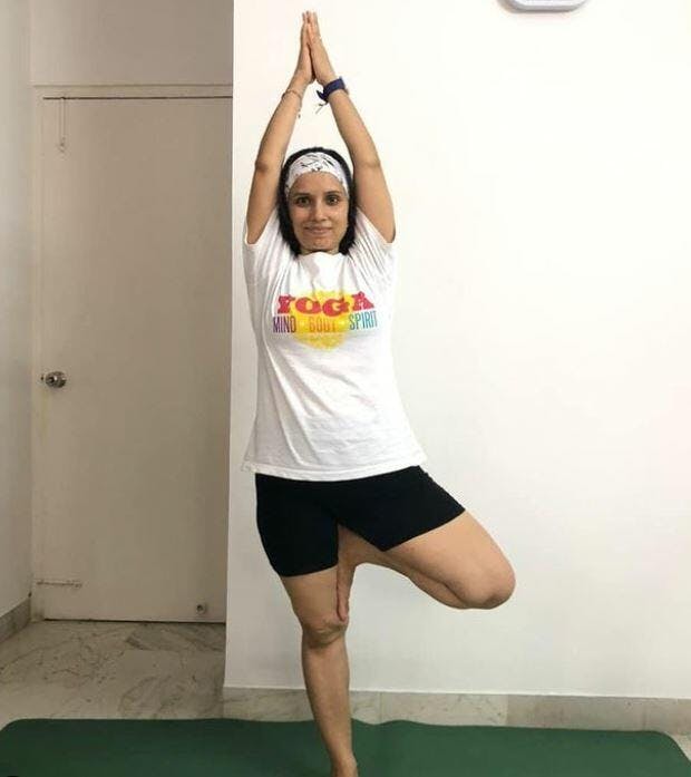 Yoga Clothing For You Ladies Colored Chakras Longer Length Hot Pink V-Neck T-Shirt At Aazon