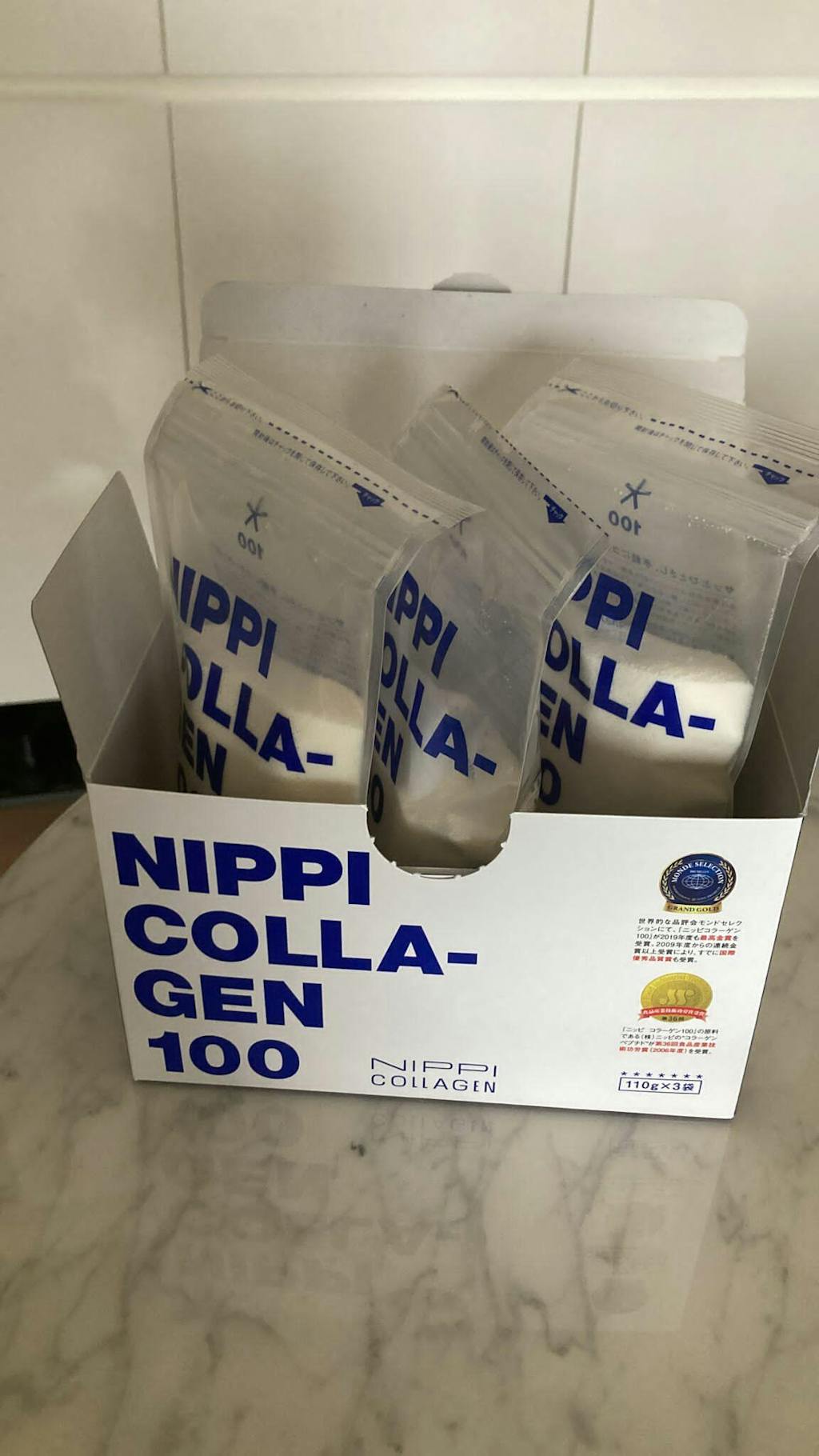NIPPI 膠原蛋白肽 Collagen 100 健康系列 (100克 x 3包)