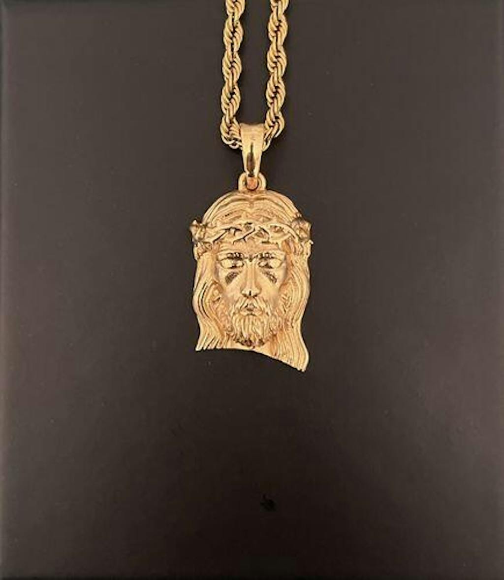 Gold Jesus Piece Necklace